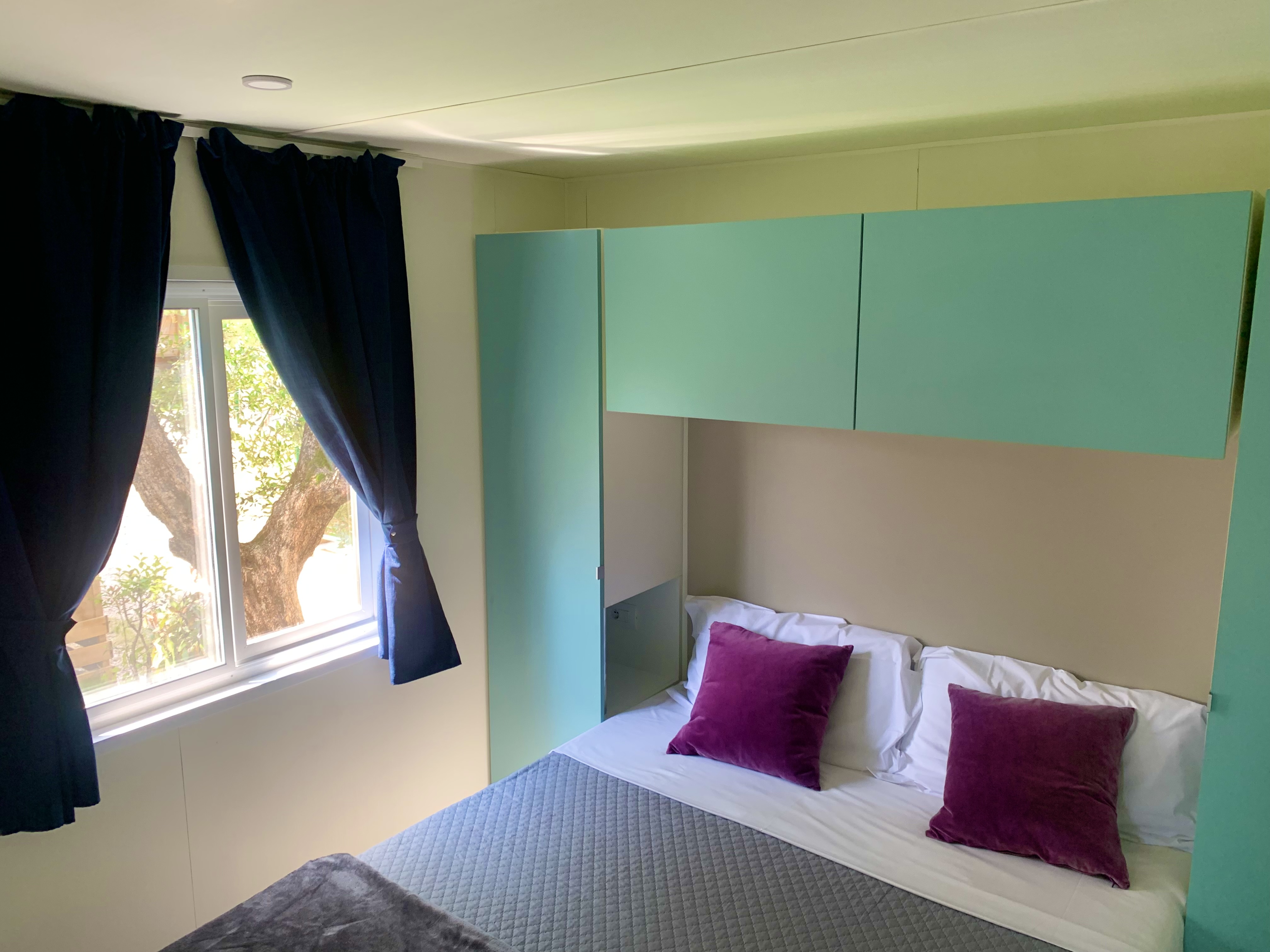 Casa mobile Aqua campeggio sul lago di Garda salotto